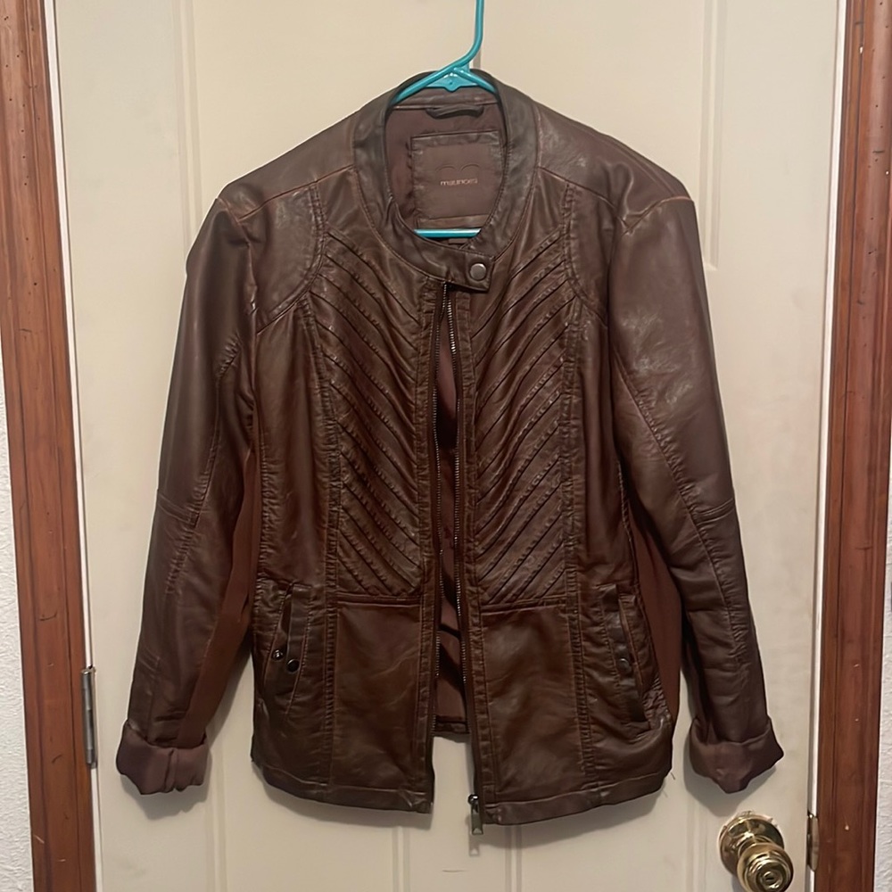 Brown pleather jacket